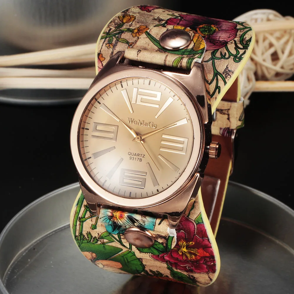 

2020 Bohemian Style Women Watch Women Ladies Dress Watches Oversize Analog Quartz Watch Geneva dames horloges WOMGAE