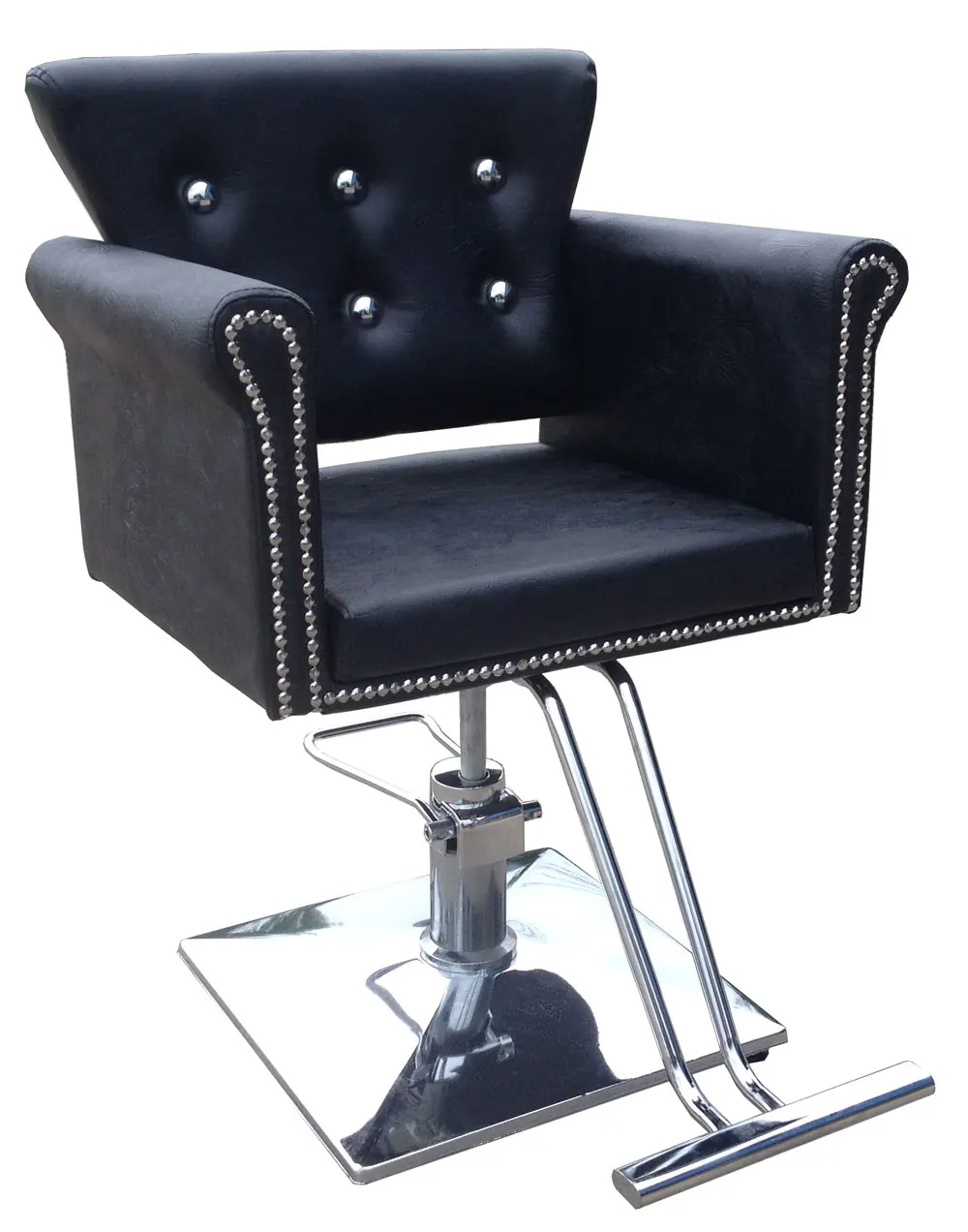 Hair salon fashion hair salon chair. Upscale salon haircut beauty-care stool. Chair lift.