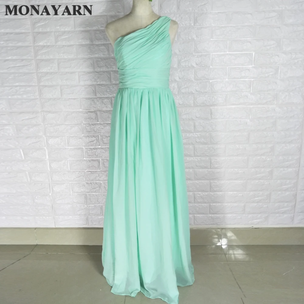 New Arrival Mint Green Long Chiffon A Line Pleated Bridesmaid Dress Under 50 Wedding Party Dress 2017 Robe Demoiselle D'honneur