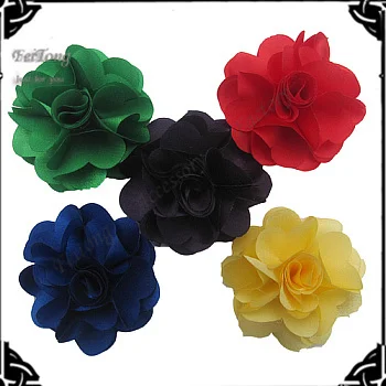 Free shipping!newest 36PCS/LOT 6cm diameter satin fabric flowers 26color for your choice