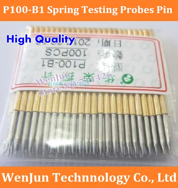 100PCS/LOT Free Shipping P100-B1 Spring Test Probe Pogo Pin Dia 1.36mm Test pin, probe