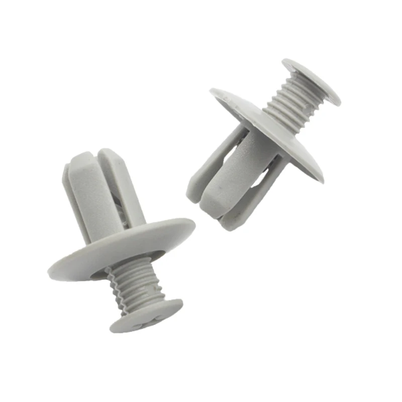 50 Pcs Car 8mm Hole Plastic Screw Rivets Push Gray Auto Vehicle Engine Cover Bumper Fender Door Trim Panel