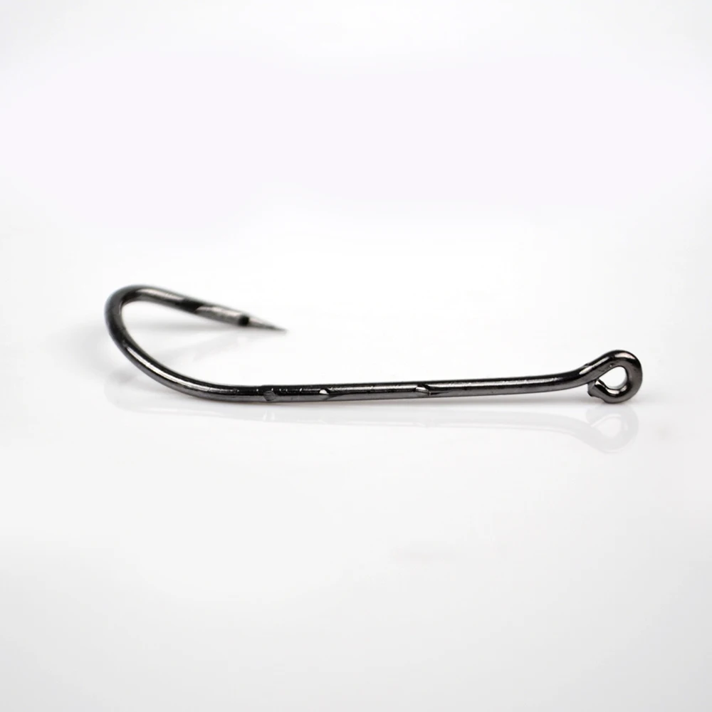 FISH KING 5-10PCS High Carbon Steel Fishing Hook With Ring Barbed BaitHolder Hooks 1-10# 5/0-1/0# Single Lure Fishhook