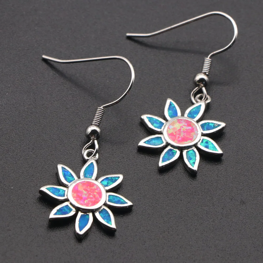 

JLE071 New Sunflowers Opal Drop Earrings