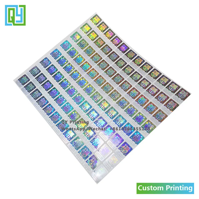 10000pcs 12x16mm Free Shipping Custom Anti Counterfeit Hologram Laser Holographic Labels Tamper Evident 3D Serial Number Sticker