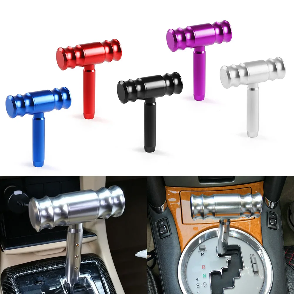 12 mm Screw Aluminum Alloy Gear Shift knob Car Modified Aircraft Joystick Shift Head Black / Red / Silver /blue/Purple