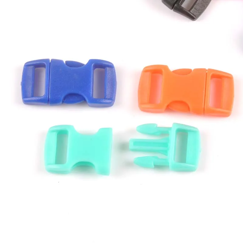 20pcs 29x15mm mini mixed Plastic Contoured Side Release Buckles Clasps For Paracord Bracelet Backpacks Clothes Bag Decor CP2144