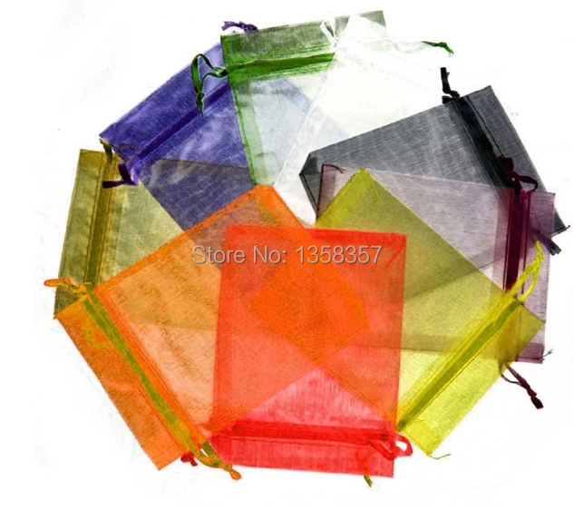 

100pcs/lot Direct Manufacturer Organza drawstring bags for wedding gift/earphone/vanilla/toiletry bags\pouch customize wholesale