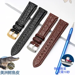 Crocodile Alligator Skin  Watchband Belt Watch Strap Bracelets for 16mm17mm18mm 19mm 20mm 21mm 22mm 23mm 24mmQuick installation