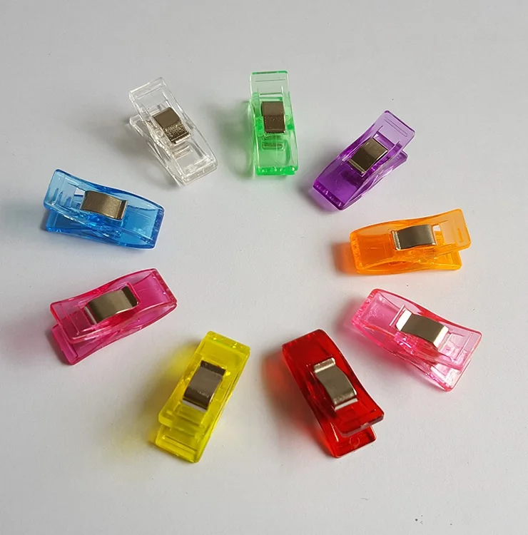 2000pcs 9 colors Plastic Wonder Clips Holder for DIY Patchwork Fabric Quilting Craft Sewing Knitting wen6866