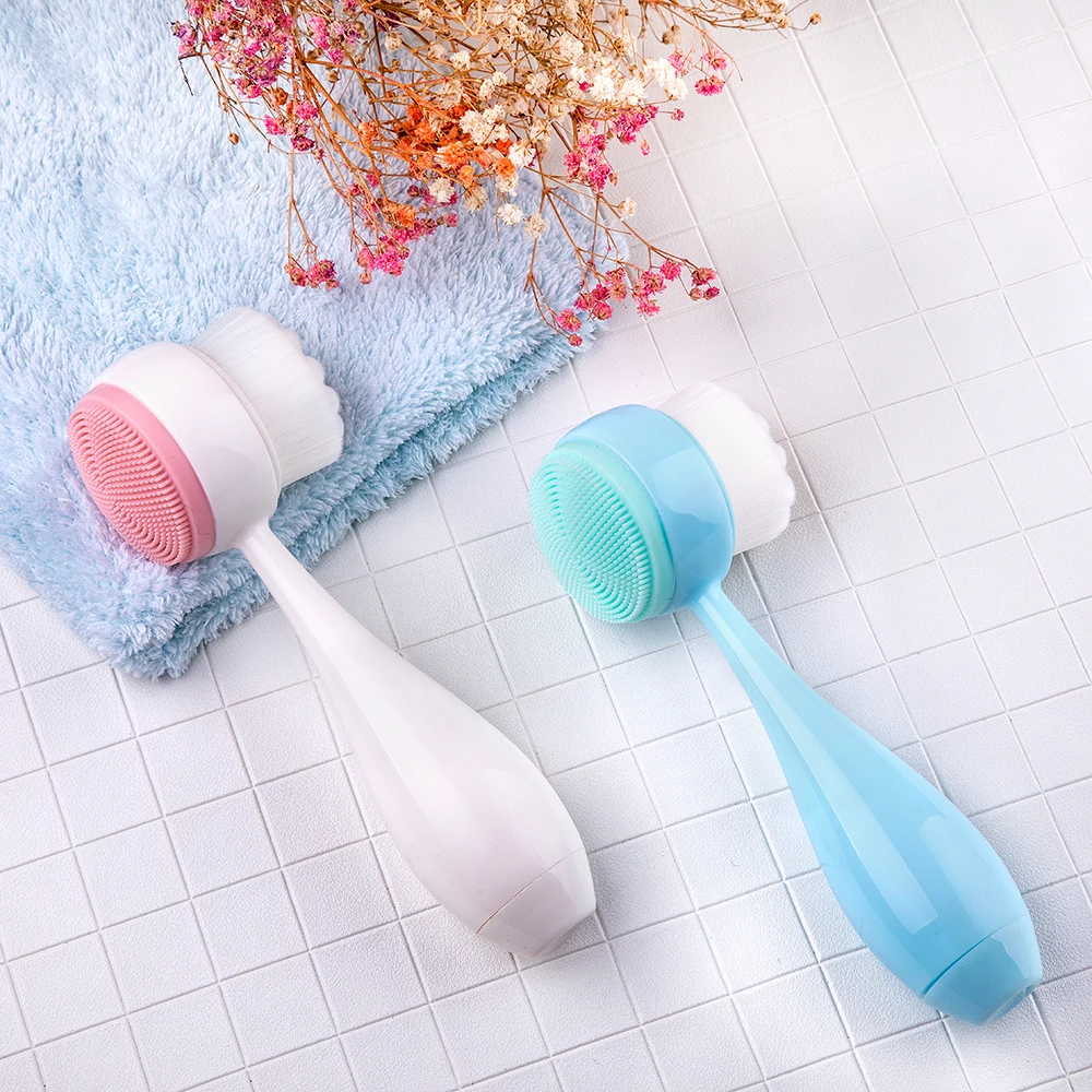 RANCAI – brosse nettoyante pour le visage en Silicone, Portable, Double Face, outil de soin de la peau