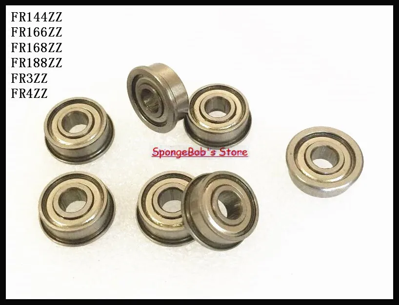 10pcs/Lot FR188ZZ  FR188 ZZ 6.35x12.7x4.762mm High Precision Miniature Flange Bearing Deep Groove Ball Bearing