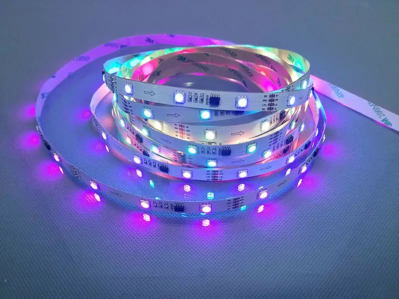 12v 5050 smd pixel rgb led strip WS2818 digital strips 30leds tv led light white pcb non-waterproof ip20 rgb led tape flex strip