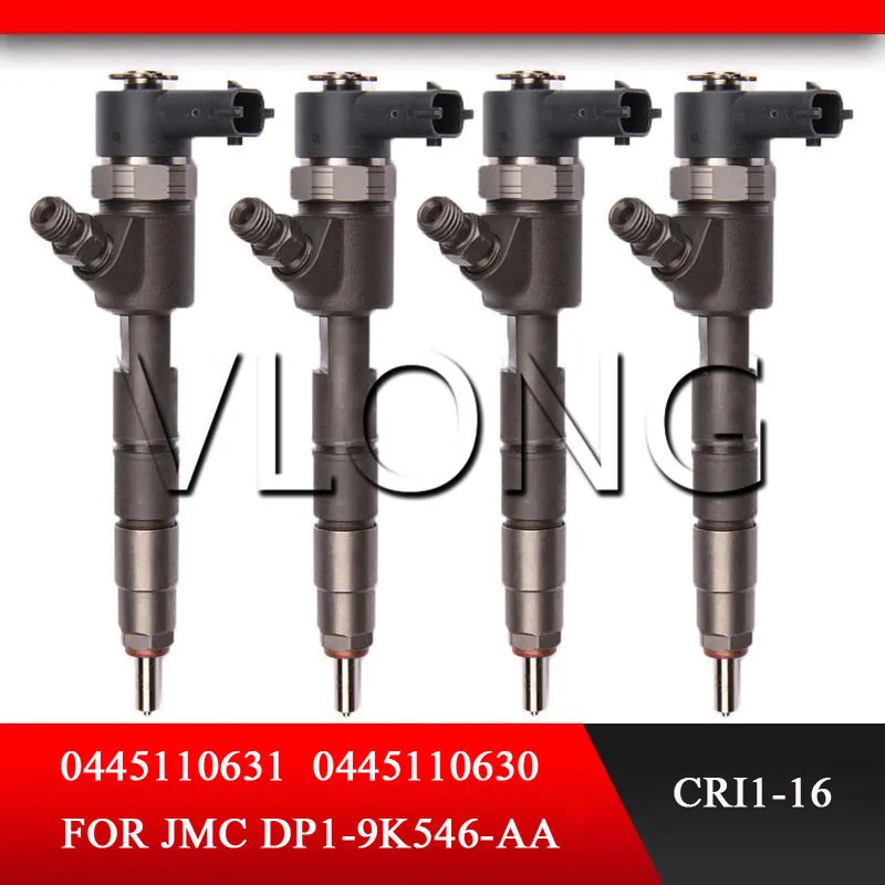 4PCS Genuine Truck Common Rail Spray Parts Injektor For JMC 4JB1 DP1-9K546-AA Diesel Fuel Injector Assy 0445110631 0445110630