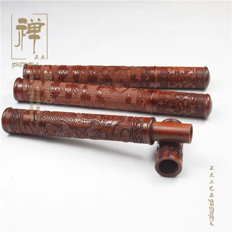 Wholesale is a short section of red sandalwood wood carving ivory coast line cylinder barrel censer aromatherapy incense wood pr