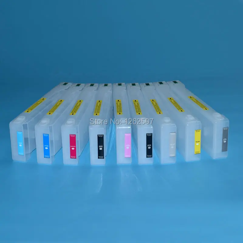 T6361 T5961 7900 9900 Refillable cartridge +Resetter+Funnels For Epson 7900 9900 700ML Printer Bulk Ink CISS Carts with Chips