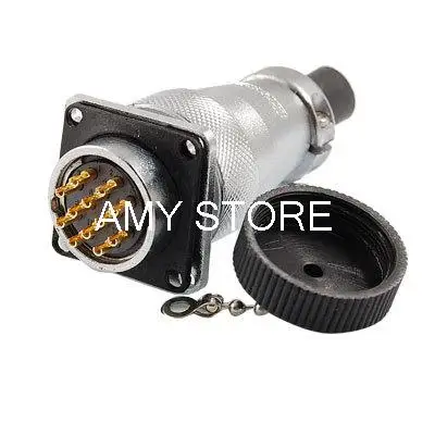 Conector Circular de aviación, 12 Pines, resistente al agua, AC 250V 7A, PLS24-12