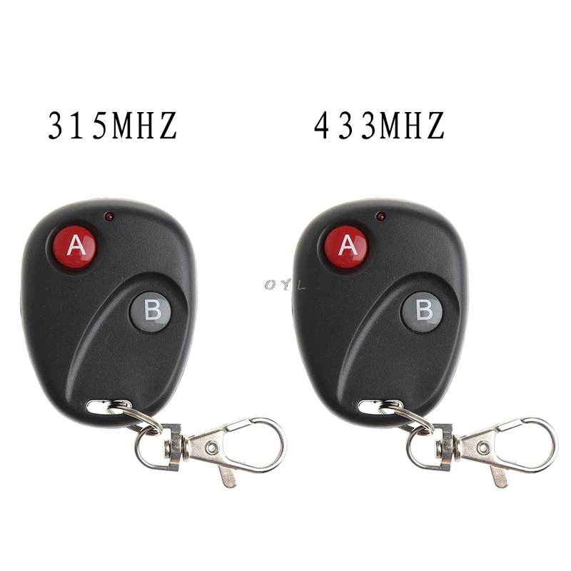 A&B Key DC12V Gate RF Wireless Remote Control Garage Door Transmitter 315/433MHz
