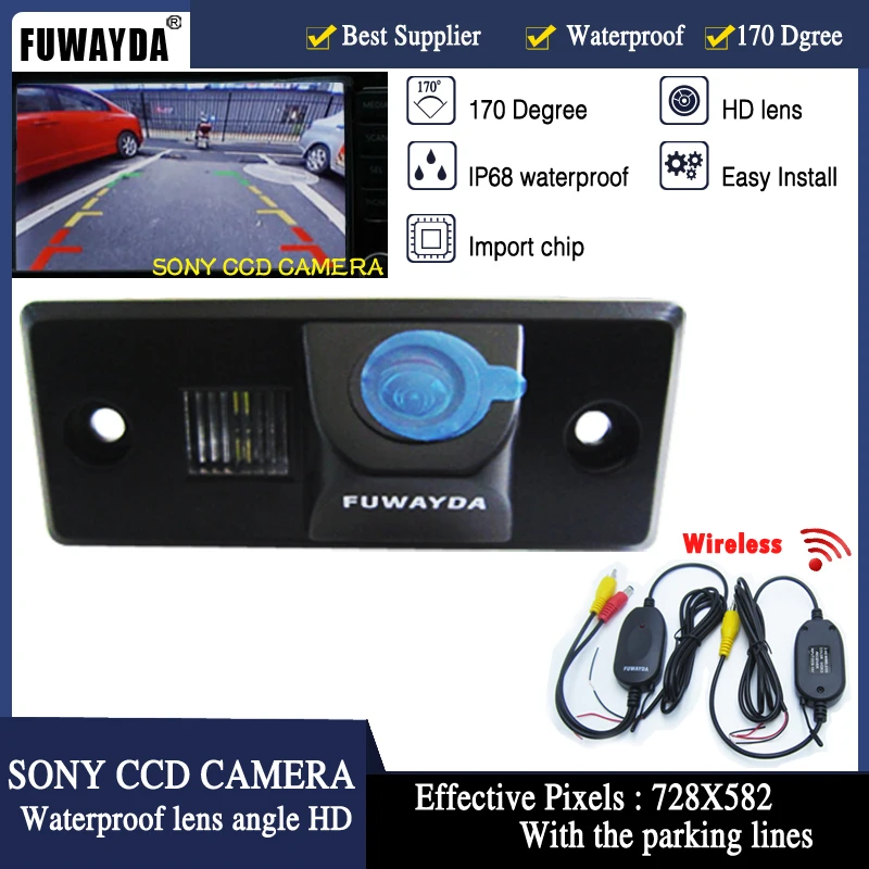 FUWAYDA WIRELESS FOR SONY CCD Car Rear View Mirror Image Camera for VW TIGUAN TOUAREG POLO SANTANA PORSCHE CAYENNE SKODA FABIA