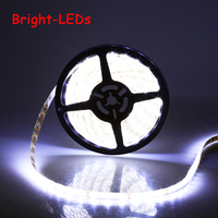 5M 3528 SMD LED Strip light DC 12V 60 120 LEDs/M indoor and outdoor waterproof Decorative Tape RGB White Blue Red Green Yellow