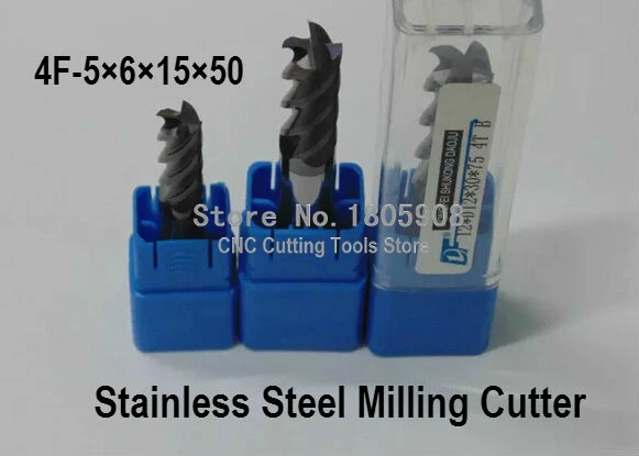 

carbide cutter 4F-5.0*6*15*50MM Special stainless steel alloy milling cutter , CNC milling machine, CNC milling tools, Nc tool