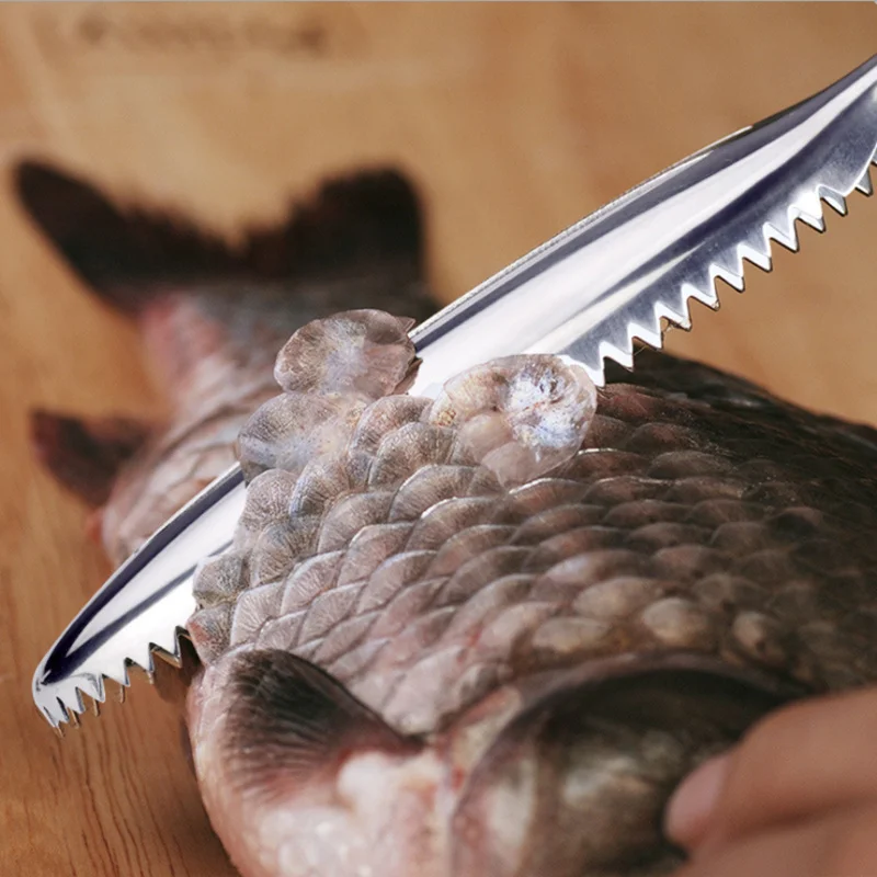 

Stainless Steel Fish Skin Remover Knife Fish Scraper Scale Remover Coconut Scraper Fish Scale Scraper