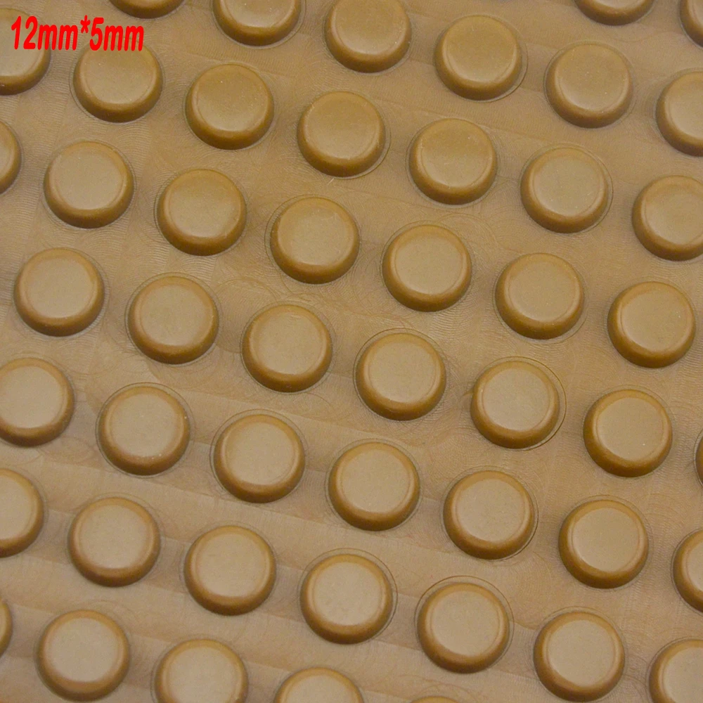 

100pcs Round Brown Self-adhesive Rubber Feet Bumper 12mm*5mm Wholesale for Effect Pedal
