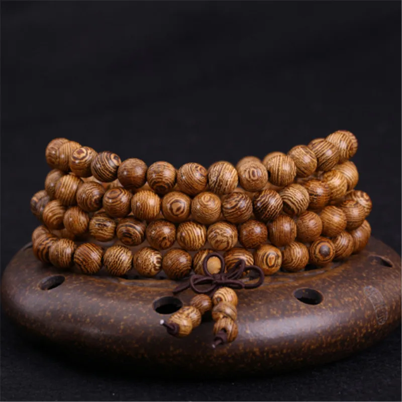 Pulseras108 beads 8mm Natural Sandalwood Buddhist Buddha Wood Prayer Bead Mala Unisex Men Bracelets & Bangles Jewelry Bijoux