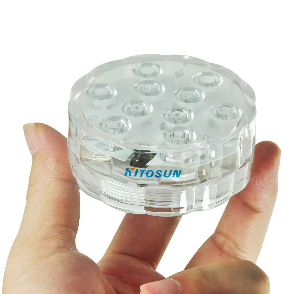 Wedding Table decoration LED Battery light Waterproof light Submersible LED Light With Remote Control for LED wedding decor