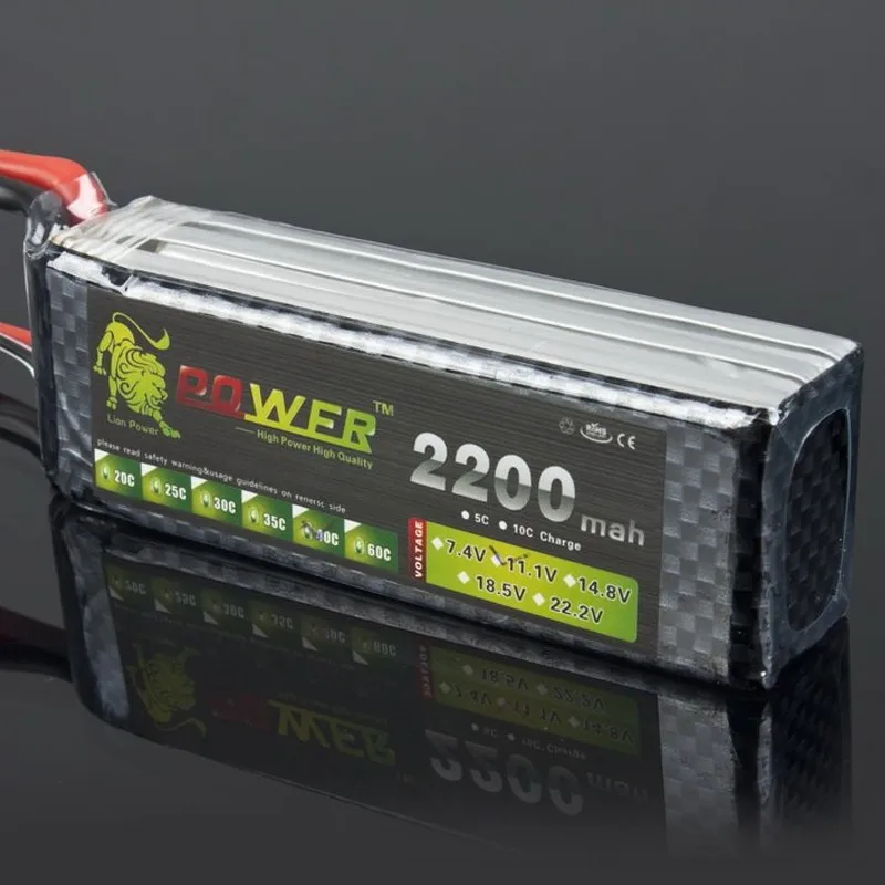 

1pcs Lion Power 11.1v 2200mAh 40C MAX 45C AKKU LiPo RC Battery For Trex 450 Helicopter 3S