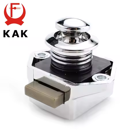 KAK Camper Car Push Lock Diameter 20mm RV Caravan Boat Motor Home Cabinet Drawer Latch Button Locks For Furniture Hardware