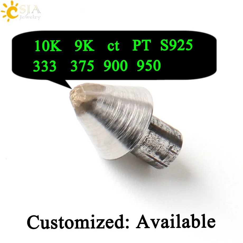 CSJA Small Size Cone Stamp Mold 10K 9K ct PT 375 333 900 950 S925 for Men Women Ring Bangle Making Tool Mark Numbers E540