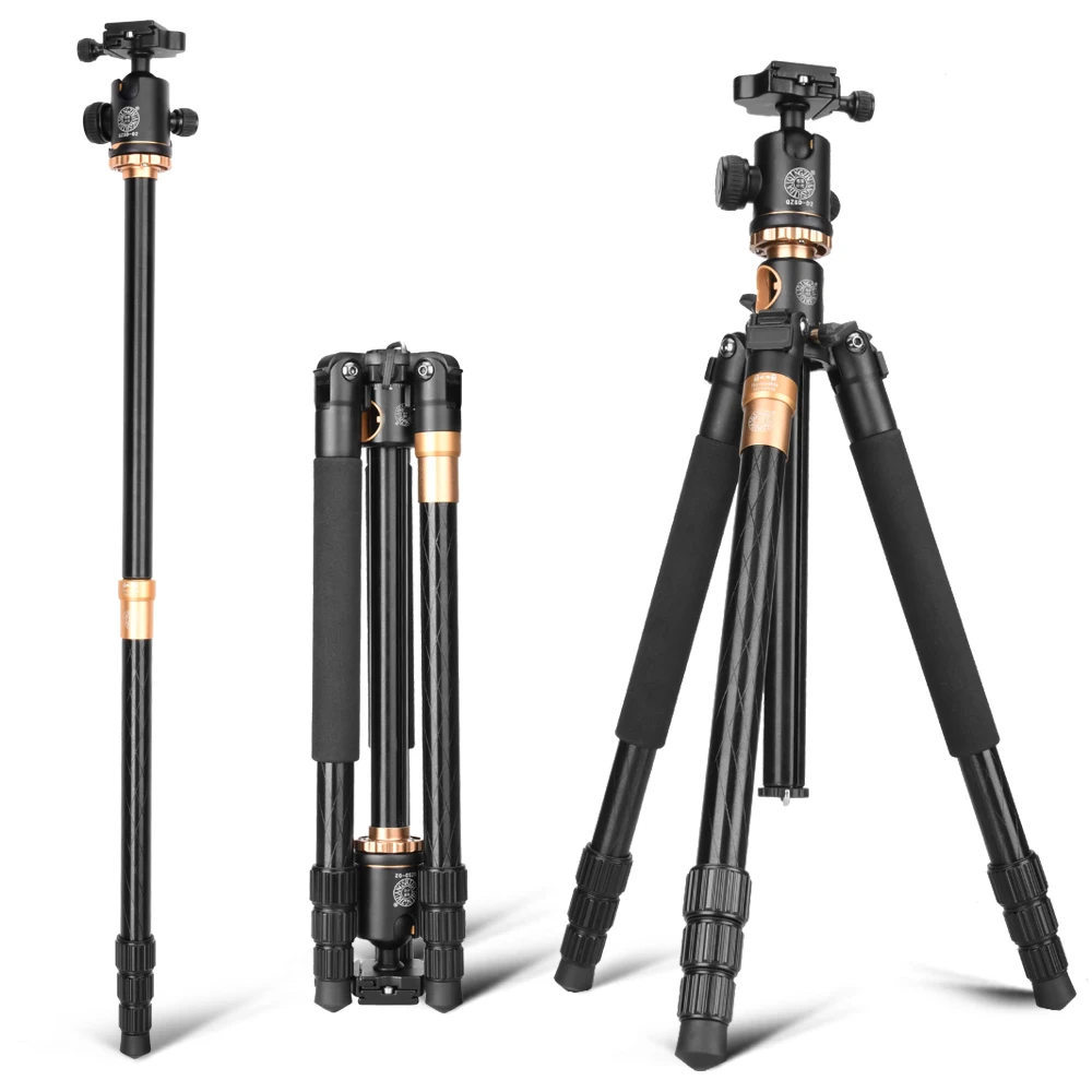 Q999H New Professional Aluminum Portable Travel Video Camera Tripod and Head SLR Digital SLR Camera