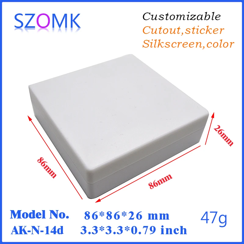 

2Pcs SZOMKsmall usb plastic project enclosure 86X86X26MM electronic plastic box project pcb enclosure