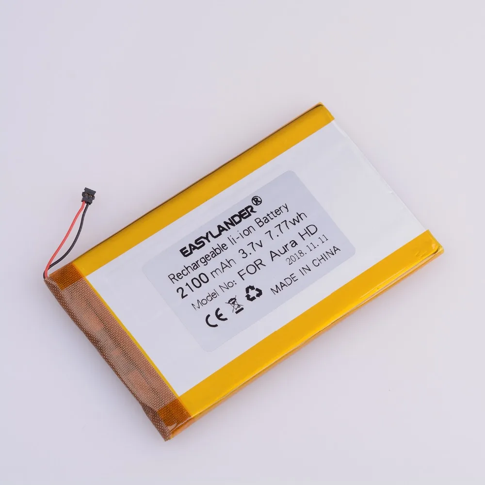 

3.7V 2100mAh Rechargeable Lithium Li-ion Polymer Battery for E-book Reader kobo aura HD KOBO AURA HD e-ink