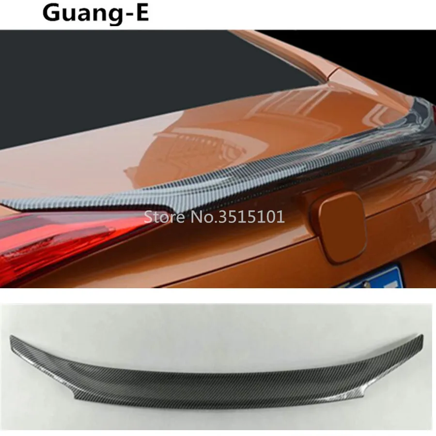 Car ABS Plastic Rear Tail Spoiler Side Triangle Wing Window Bezel Trim For Honda Civic 10th Sedan 2016 2017 2018 2019 2020 2021