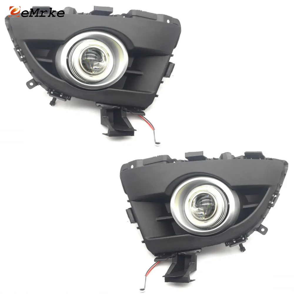 For Mazda 5 Premacy 2010 2011 3-in-1 White Angel Eyes DRL Yellow Signal Light H11 Halogen / Xenon E13 Fog Lights Projector Lens