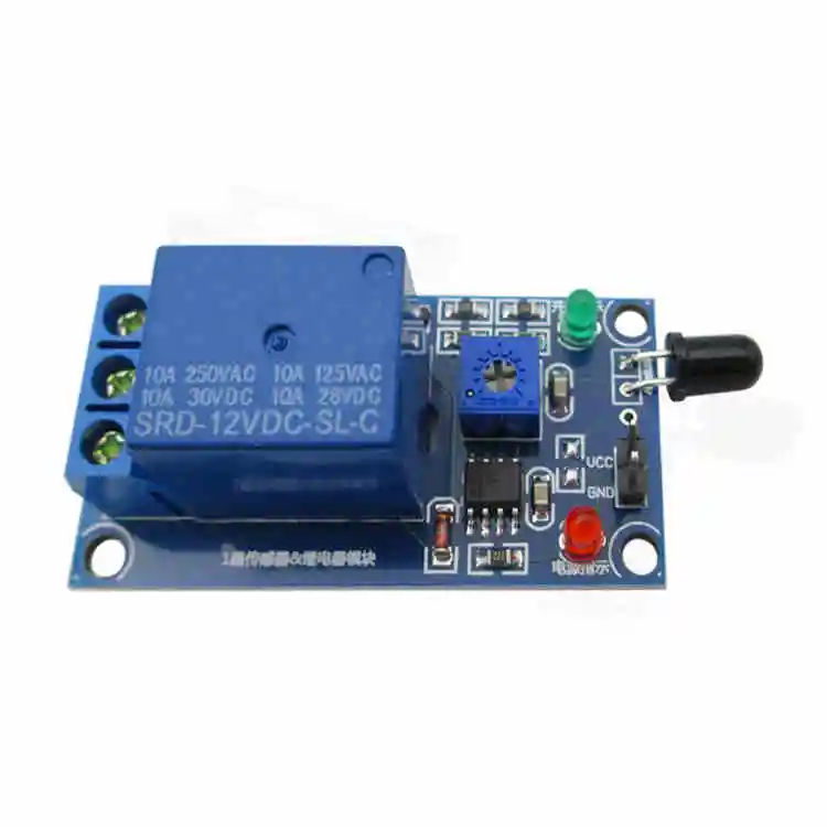 

Flame Fire detection module Flame sensor plus relay module Infrared receiver module 12V