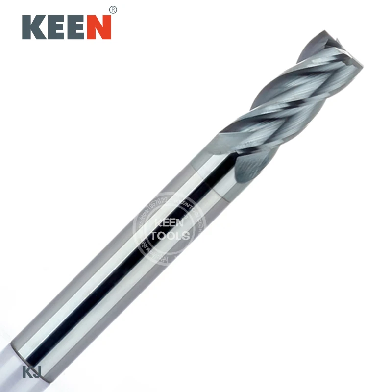 4Flutes Shank 4mm 6mm 8mm Carbide Spiral Flat End mill Bits ,HRC55 Tungsten Steel Milling Cutter