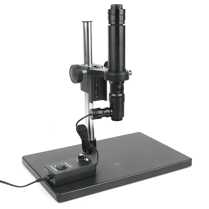 Luz Coaxial Óptica Microscópio Zoom c Montagem da Lente Ccd Cmos Câmera Industrial Grande Suporte para o Telefone Toque Lcd Ito Pcb 1400x