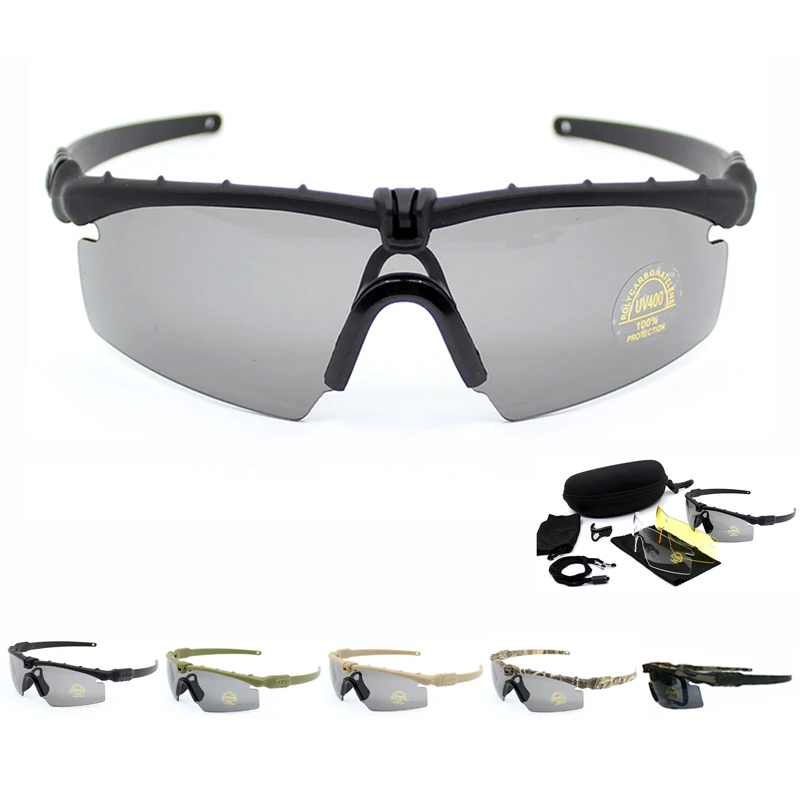 Military Hunting Tactical Glasses Color Bullet Shooting Goggles Outdoor Photochromic Glasses 3.0 Ballistic Polarization Glasses