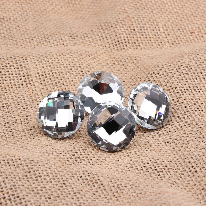 Hot sale Furniture Decorative buckle 30mm Clear color Satellite drill soft package sofa buckle Rhinestones diamond buttons