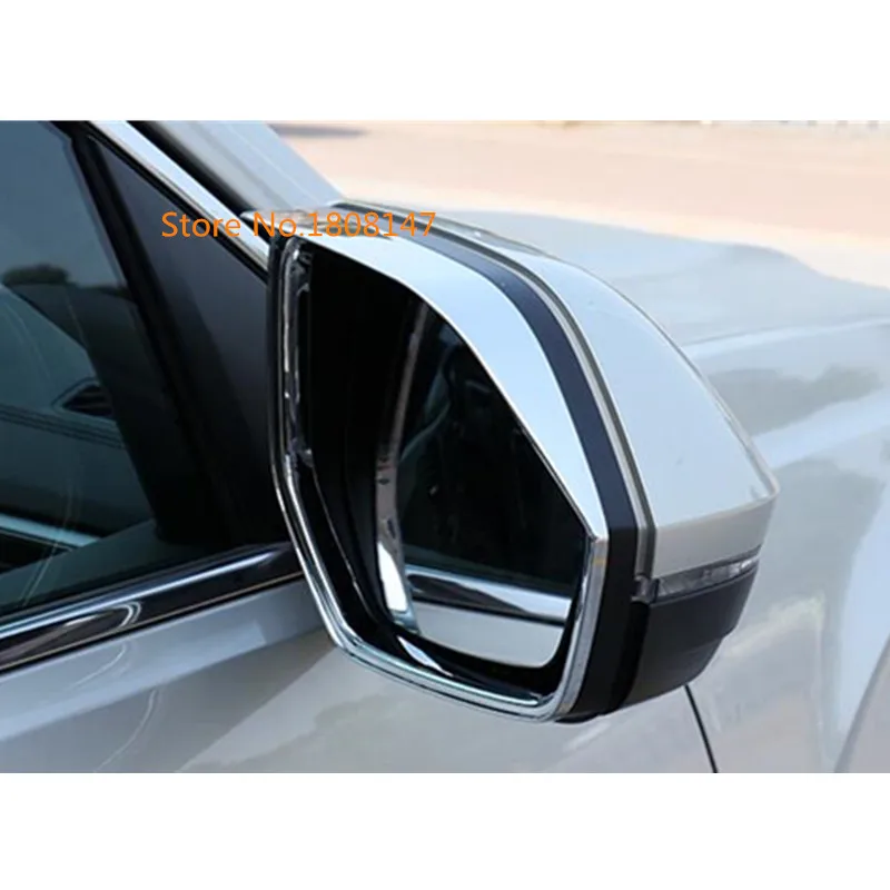 Car Rear View Side Glass Mirror Frame Rain Shield Sun Eyebrow For VW Volkswagen Teramont Atlas 2017 2018 2019 2020 2021 2022