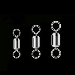 50 stücke Kugellager Swivel Solide Ring Angeln Stecker Barrel Roll Schwenk Locken Waren Für Angeln Meer Angeln Zubehör Werkzeug