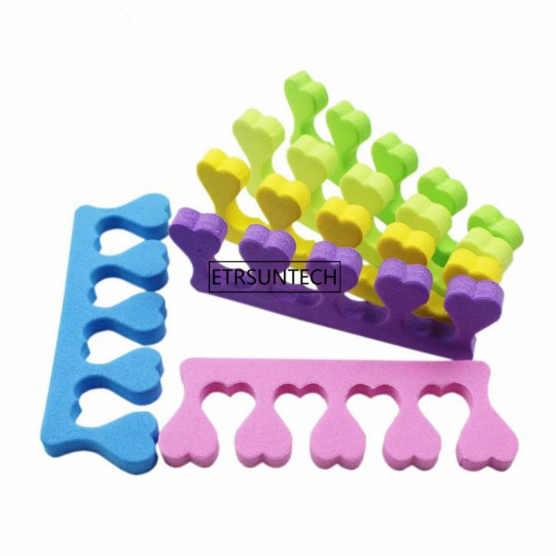 1000pcs Toe Separators Orthodontic Straightening Pad Toes Hammer Sub-toe Nail Art Fet Care Pedicure Nicely Tools F3185