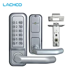 Lachco fechadura mecânica de código, máquinas digitais, senha do teclado, fechadura da porta, fechadura de aço inoxidável, liga de zinco prata l17008