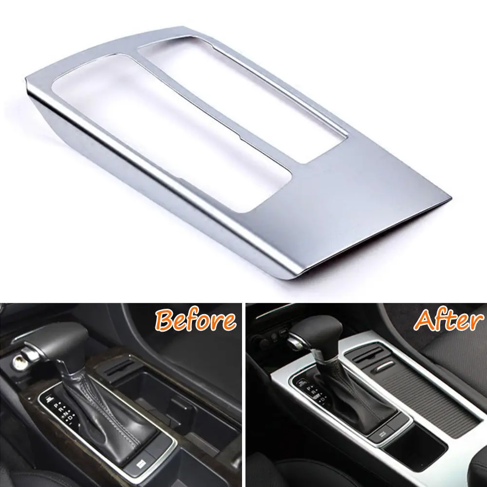 For Kia Optima K5 Car-Styling Console Gear Shift Box Cover Trim Interior Decor Chrome Moldings Car Covers Accessories 2016 2017