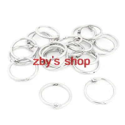 20 Pcs 0.94 "Od Briefpapier Nietje Boek Bindmiddel Losbladige Snap Ringen Sleutelhanger