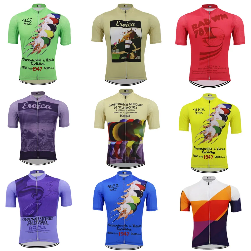 

Ретро велосипедный трикотаж, мужская велосипедная одежда с коротким рукавом, летняя дышащая велосипедная одежда MTB