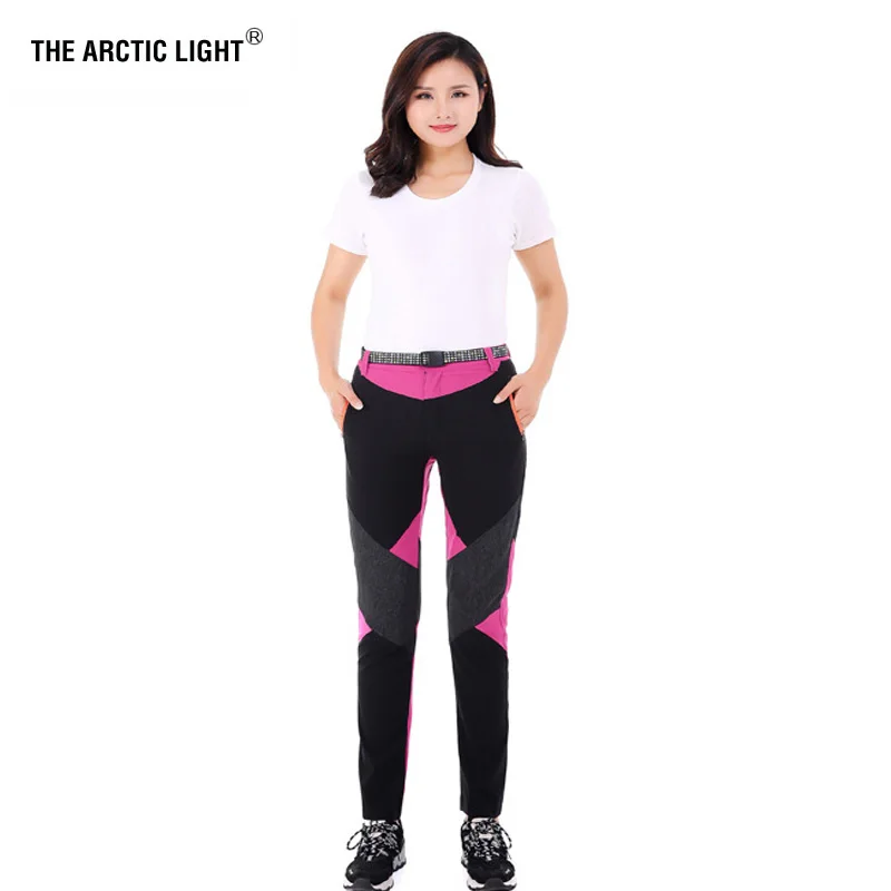 TRVLWEGO-Pantalones deportivos de poliéster para mujer, Pantalón elástico sólido de secado rápido para senderismo, montañismo, senderismo, correr y